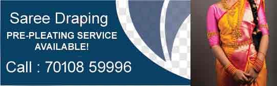 Saree Draping Services - Pre Pleating Service @ Chennai - Call : 7010859996